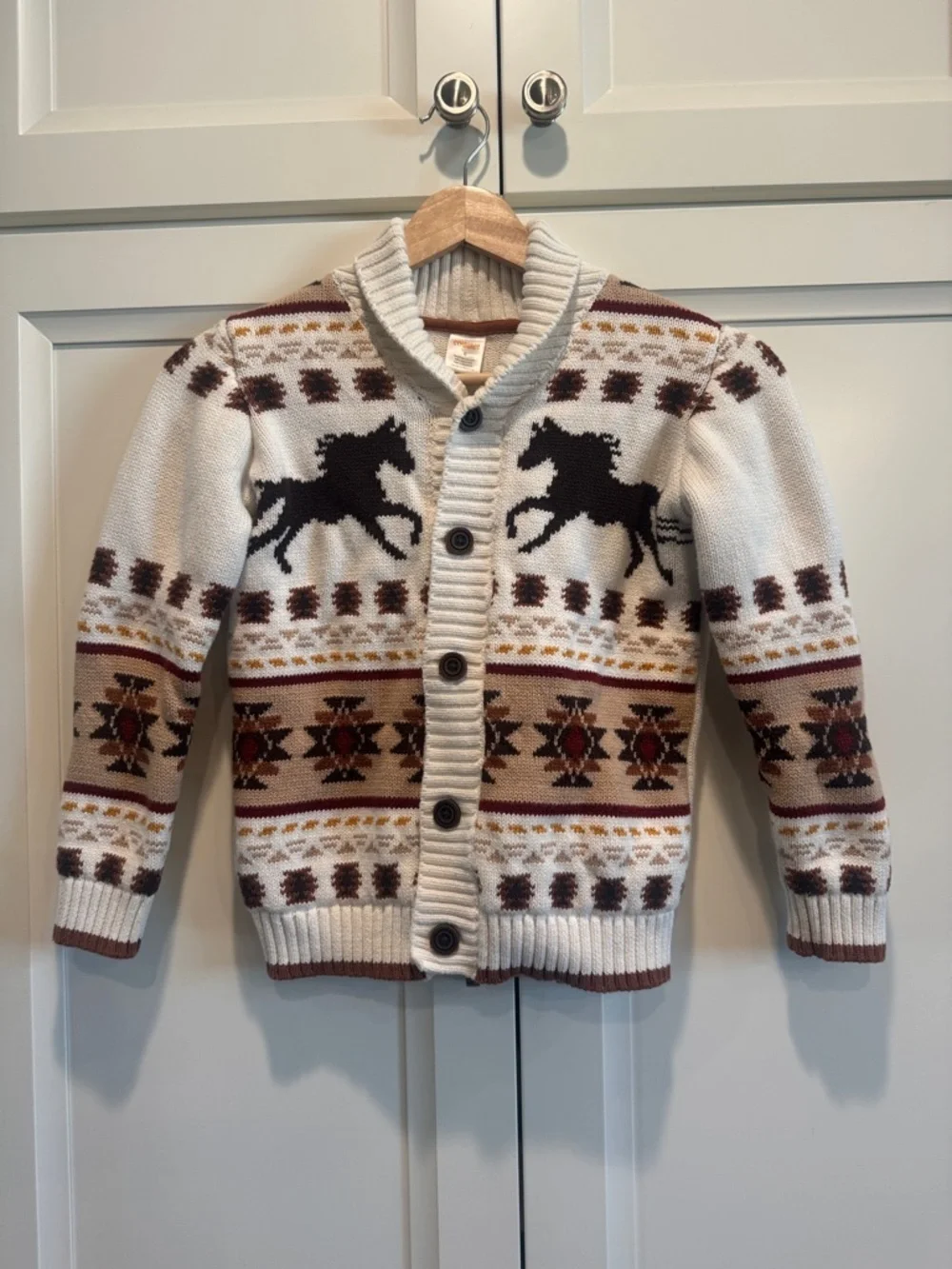 Gymboree Horse Print Button Cardigan Sweater